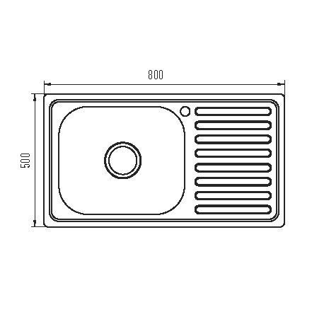 Мийка кухонна Zerix Z8050L-08-180MD (micro decor) (ZS0596) ZS0596 фото