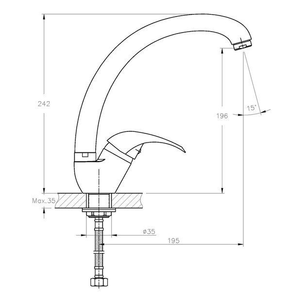 Смеситель для кухни Haiba Premiere 777 (HB0795) HB0795 фото