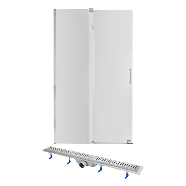 Готовое решение Qtap 16: Стена Walk-In GLIDE, 120x190 + Линейный трап 900 мм SD00050981 фото