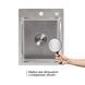 Акционный набор Lidz: мойка H4050 интегрированная Brushed Steel 3,0/1,0 мм + Смеситель Aria для кухни с гибким изливом (k35) Grey SD00057353 фото 5