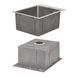 Акционный набор Lidz: мойка H4050 интегрированная Brushed Steel 3,0/1,0 мм + Смеситель Aria для кухни с гибким изливом (k35) Grey SD00057353 фото 4