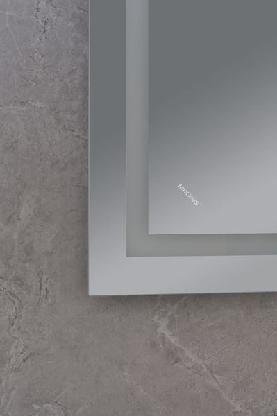 Дзеркало Mixxus WARM MR02-100x60 з Led Touch, Anti-fog, димером, регулятором яскравості, годинником (MI6003) MI6003 фото