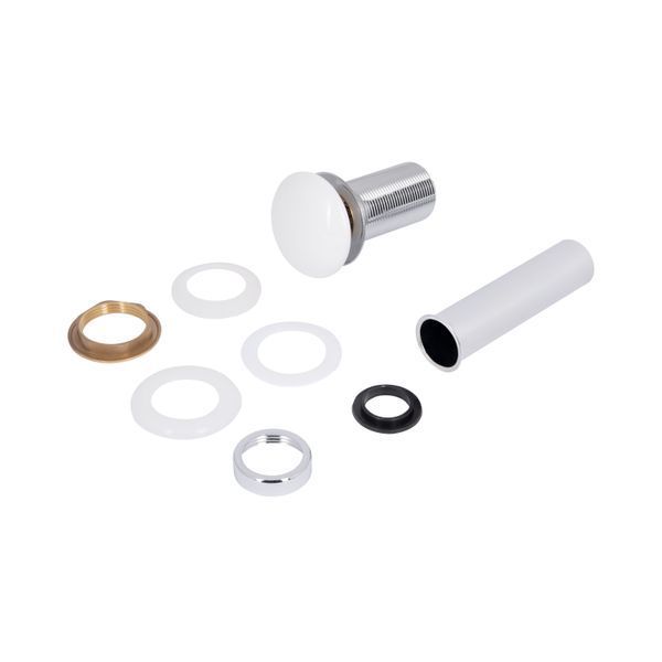 Раковина накладна Qtap Robin 500х380х140 мм, Marble, прямокутна, з донним клапаном QT04116302MR SD00054299 фото