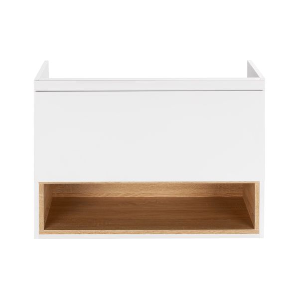 Тумба підвісна Qtap Robin 900х580х500 WHITE/WHITISH OAK QT1374TPВ9001NWWO SD00050546 фото