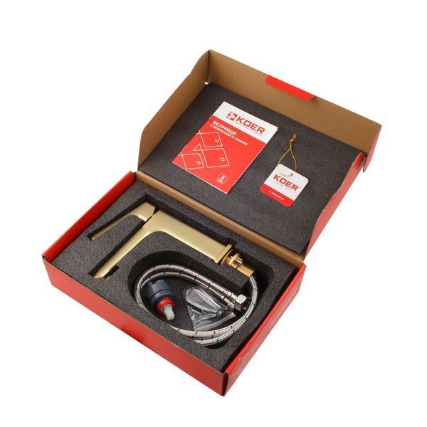 Змішувач для умивальника Koer KB-10031-12 (Колір матове золото) (KR5973) KR5973 фото