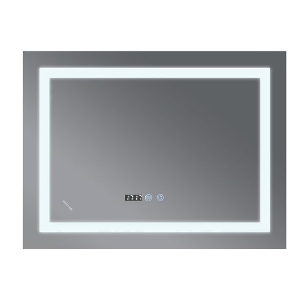 Дзеркало Mixxus WARM MR02-100x60 з Led Touch, Anti-fog, димером, регулятором яскравості, годинником (MI6003) MI6003 фото