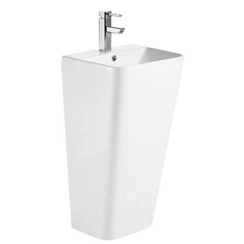 Раковина моноблок Mixxus STYLE-1101 с отверстием под смеситель и переливом 440х380х830mm (MI6696) MI6696 фото