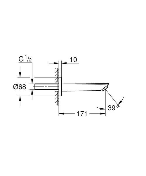 Вилив для ванни Grohe Eurosmart New (13448003) 13448003 фото
