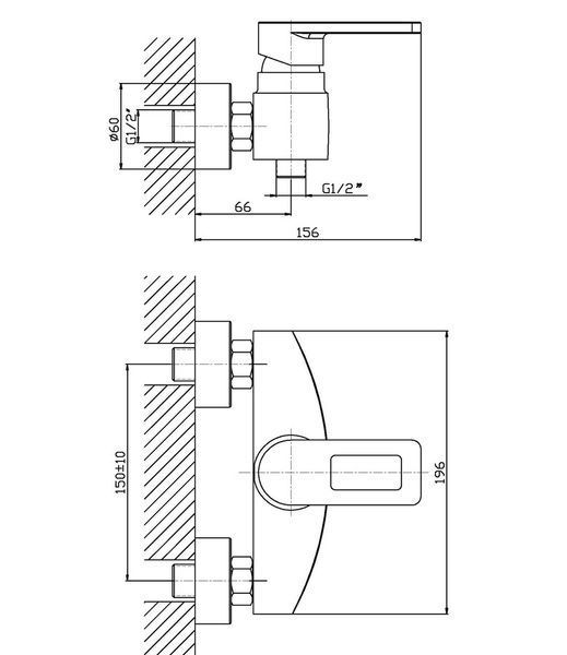 Змішувач для душа Haiba GUDINI 003 (HB0147) HB0147 фото