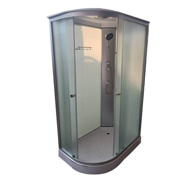 Бокс душовий без гідромасажу з низьким піддоном MIXXUS WAVE SB02-120x80x215-R-FB SATIN матове скло 4мм (MI6893) MI6893 фото