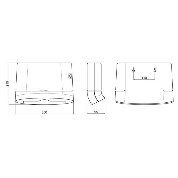 Держатель для бумажных полотенец Qtap Pohodli 300 мм QTDR600WP White (Drž&aacute;k) SD00042873 фото