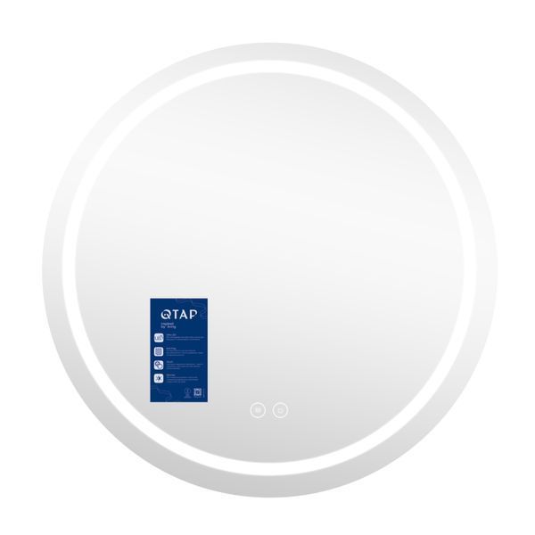 Зеркало Qtap Mideya (MI6) R900 с LED-подсветкой Touch, с антизапотеванием, диммером, рег. яркости QT2078NCR9090W SD00054583 фото