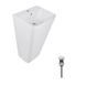 Комплект Qtap Tern: Раковина напольная моноблок 440х380х830 мм White + Донный клапан PU02O SD00053444 фото 1