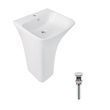 Комплект Qtap Crow: Раковина напольная моноблок 445x420x840 мм White + Донный клапан PU02O