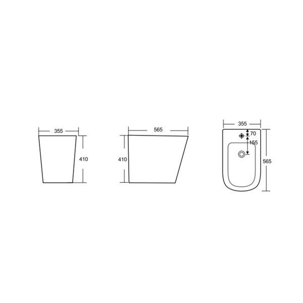 Біде підлогове Qtap Scorpio 565x355x410 White QT14441003CW SD00042532 фото