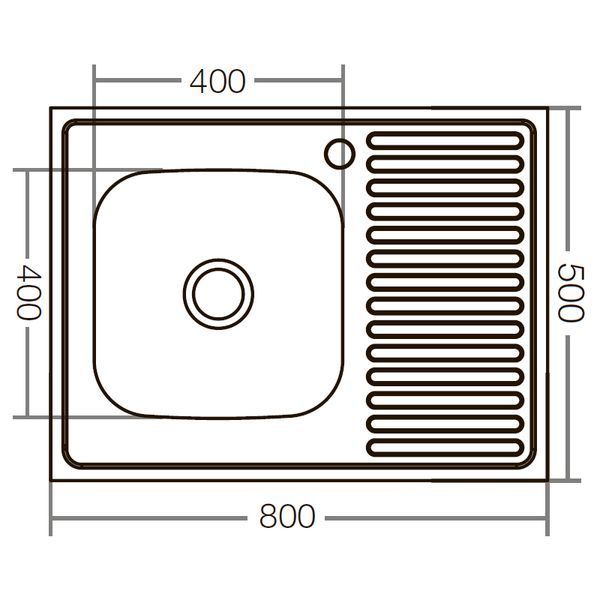 Кухонна мийка накладна Zerix Z8050L-06-160E (Satin) (ZX1612) ZX1612 фото