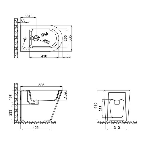 Біде підлогове Qtap Scorpio 565x355x410 White QT14441003CW SD00042532 фото