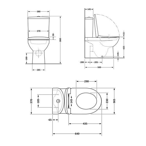 Унитаз напольный Qtap Swan Eco Ultra Quiet с сидением Soft-close 640x360x835 мм QTSWA27W48748 White SD00054872 фото