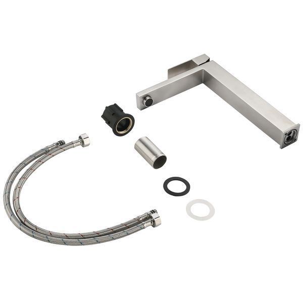 Змішувач для раковини високий Lidz Helix 001FH (k35) LDHEL001FHNKS49179 Nickel SD00055303 фото