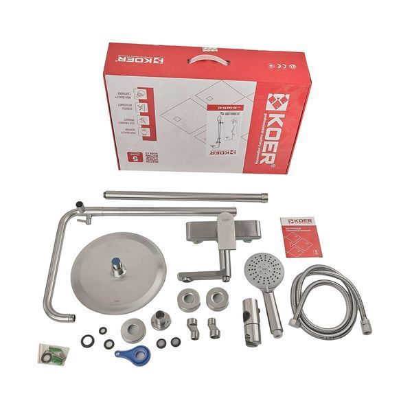 Душевая колонна со смесителем Koer KI-56015-02 (из нерж. стали) (Цвет нерж) (KR4784) KR4784 фото