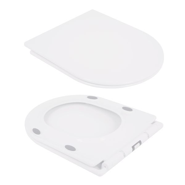 Унітаз підлоговий Qtap Presto Rimless 665&times;345&times;790 мм, White, з сидінням Slim Duroplast / Soft-close / Quick Release QT24221217AW SD00045982 фото