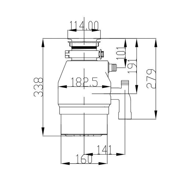 Измельчитель пищевых отходов Mixxus GD-04-1 (750Вт, индукционный двигатель) (MX1571) MX1571 фото