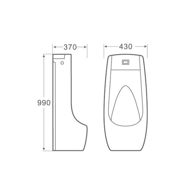 Писсуар напольный Qtap Scorpio с ИК-датчиком автоматического смыва 430х370х990 White QT1488101HW SD00051930 фото