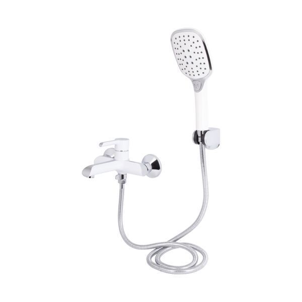 Смеситель для ванны Qtap Grand (c душевым гарнитуром) QTGRAWCR006 Chrome/White SD00039611 фото