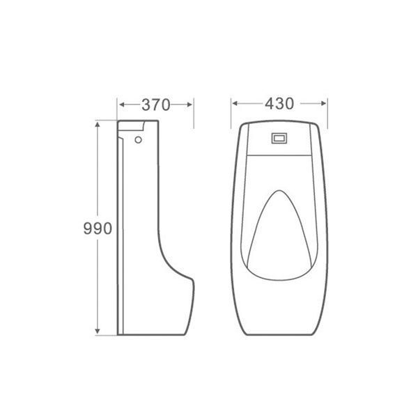 Пісуар підлоговий Qtap Scorpio з ІЧ-датчиком автоматичного змиву 440x360x995 White QT1488101HW SD00051930 фото