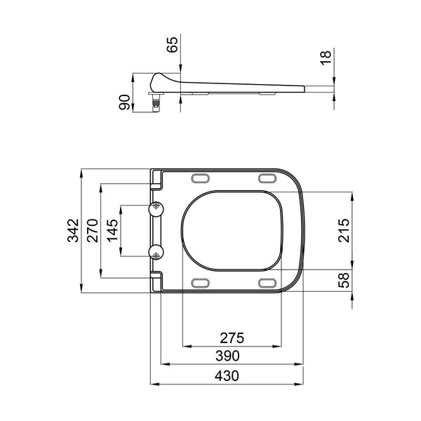 Сидіння для унітаза Qtap (Tern) з мікроліфтом Slim QT99HY2238W SD00046072 фото