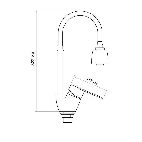 Смеситель для кухни Lidz Tani 008F4 с гибким изливом (k40) LDTAN008F4CRM44972 Chrome SD00051096 фото