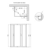 Душова кабіна Lidz Wawel SC100x80.SAT.LOW.FR, скло Frost 5 мм без піддона SD00047618 фото