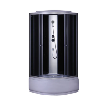 Бокс душовий без гідромасажу з високим піддоном MIXXUS STRONG SB01-90x90x215-GR SATIN сіре тоноване скло 4мм (MI6885) MI6885 фото