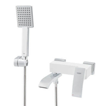 Смеситель для ванны Koer KB-41007-04 с коротким изливом (Цвет хром+белый) (KR5157) KR5157 фото