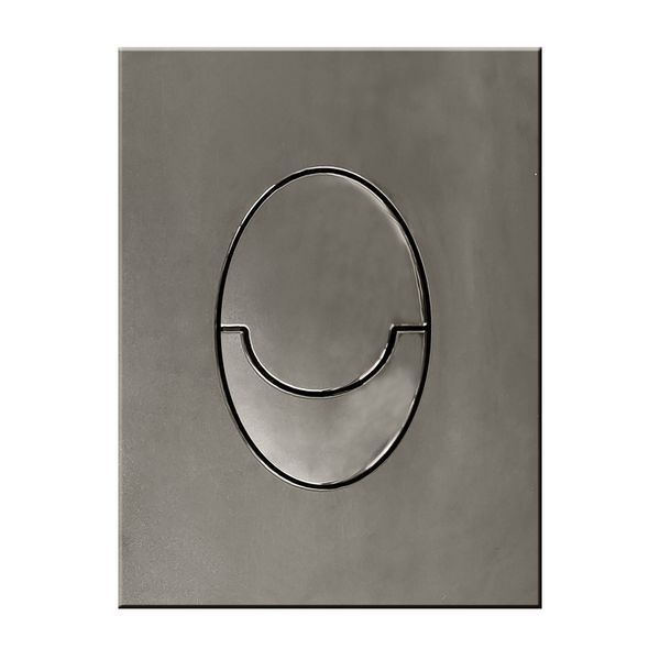 Панель змиву пластикова Koer KT-0606-07 157x198x3mm, кнопка закруглена (колір графіт) (KR5712) KR5712 фото