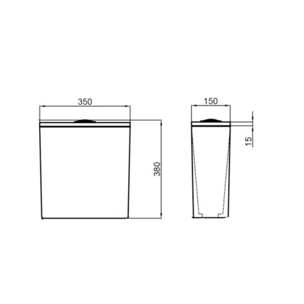 Бачок для унітаза Qtap Presto QT24221217AW2 White SD00049017 фото