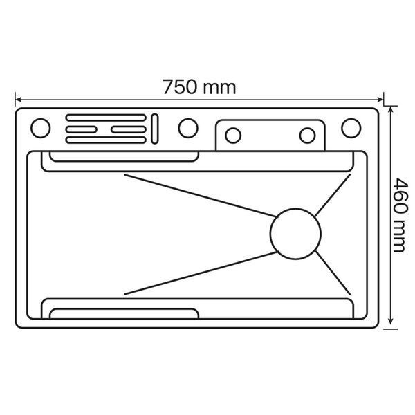 Мойка многофункциональная Zerix ZH7546-SET-06.SUS304 DECOR со встроенным смесителем (ZX5682) ZX5682 фото