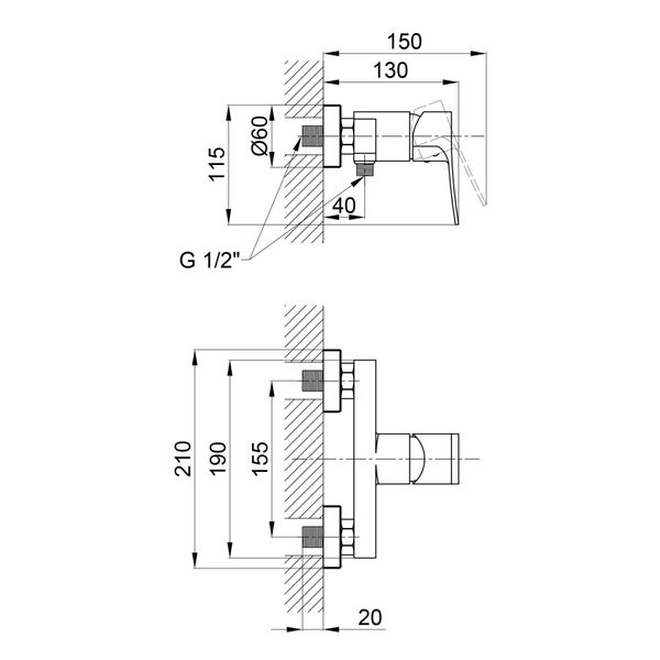 Змішувач для душу Qtap Nihonto QTNH4022101CB Black Matt SD00042249 фото