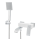 Смеситель для ванны Koer KB-41007-04 с коротким изливом (Цвет хром+белый) (KR5157) KR5157 фото 1